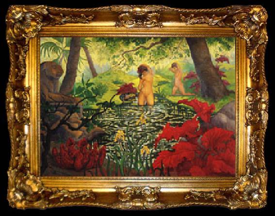framed  Paul Ranson The Bathing Place(Lotus), ta009-2